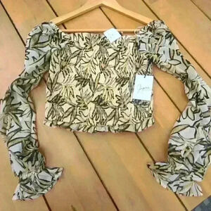 Japna  Women's Smocked Top - XS NWT